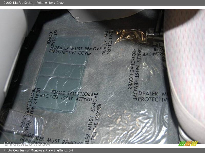 Polar White / Gray 2002 Kia Rio Sedan