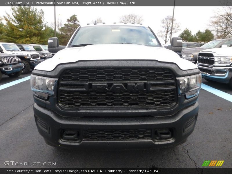 Bright White / Diesel Gray/Black 2024 Ram 3500 Tradesman Crew Cab 4x4