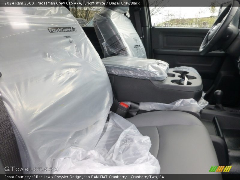 Bright White / Diesel Gray/Black 2024 Ram 3500 Tradesman Crew Cab 4x4