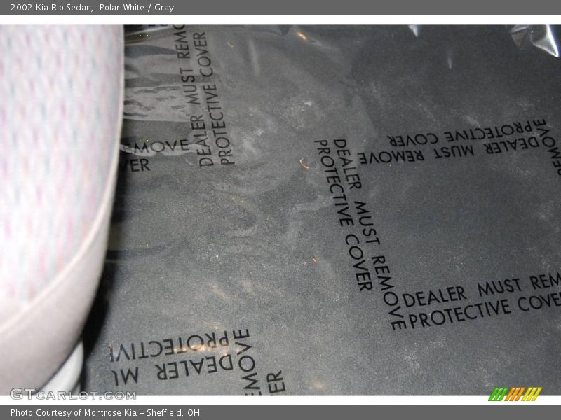 Polar White / Gray 2002 Kia Rio Sedan