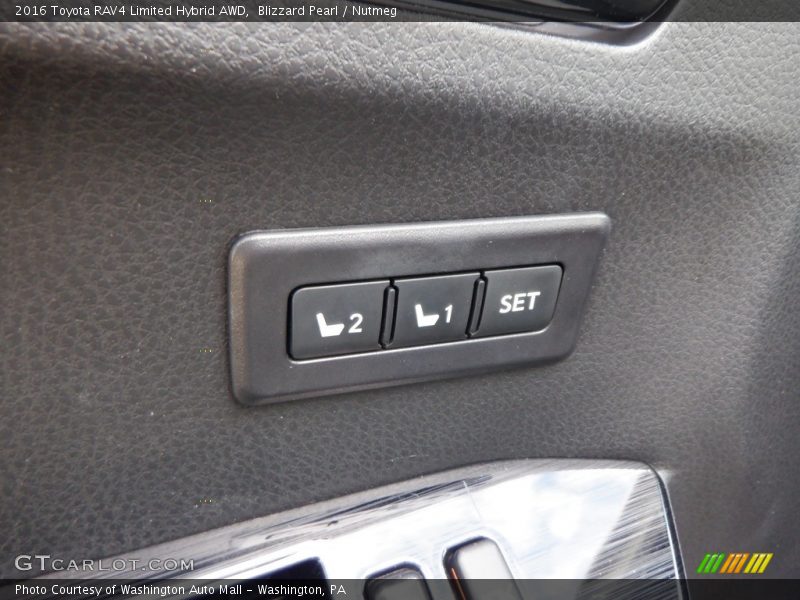 Blizzard Pearl / Nutmeg 2016 Toyota RAV4 Limited Hybrid AWD