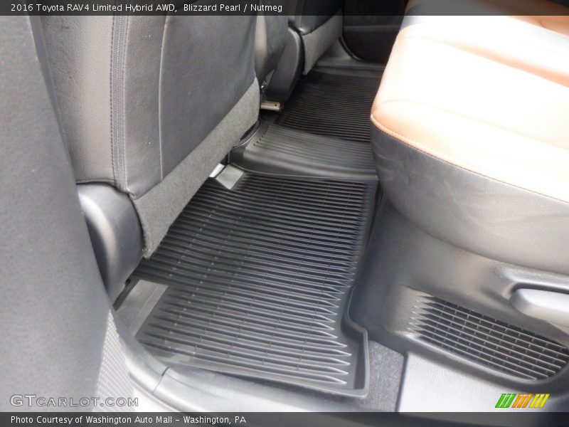 Blizzard Pearl / Nutmeg 2016 Toyota RAV4 Limited Hybrid AWD