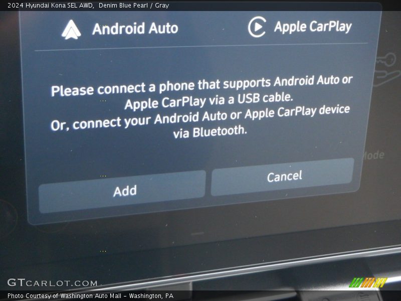 Denim Blue Pearl / Gray 2024 Hyundai Kona SEL AWD