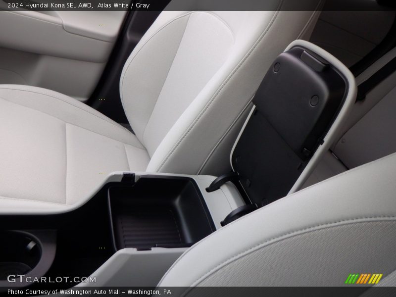 Atlas White / Gray 2024 Hyundai Kona SEL AWD