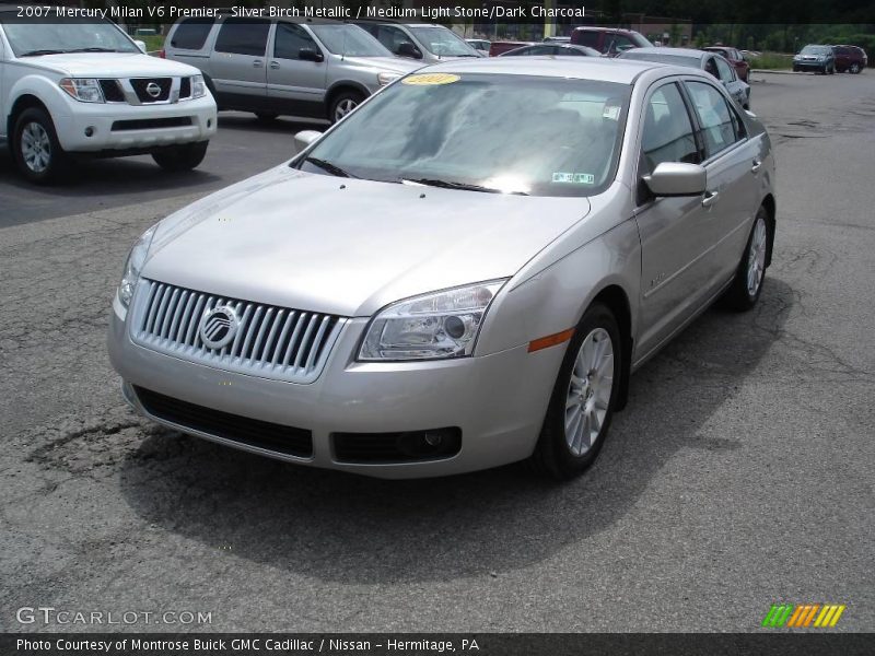 Silver Birch Metallic / Medium Light Stone/Dark Charcoal 2007 Mercury Milan V6 Premier