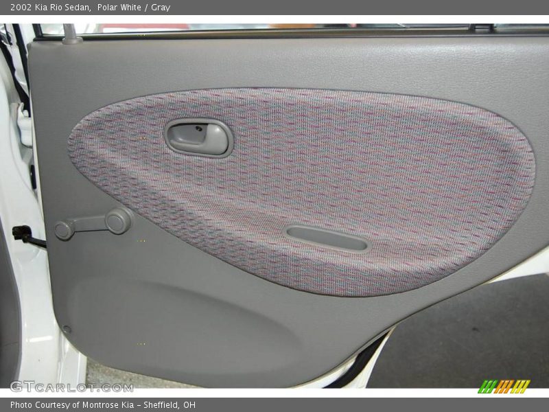 Polar White / Gray 2002 Kia Rio Sedan