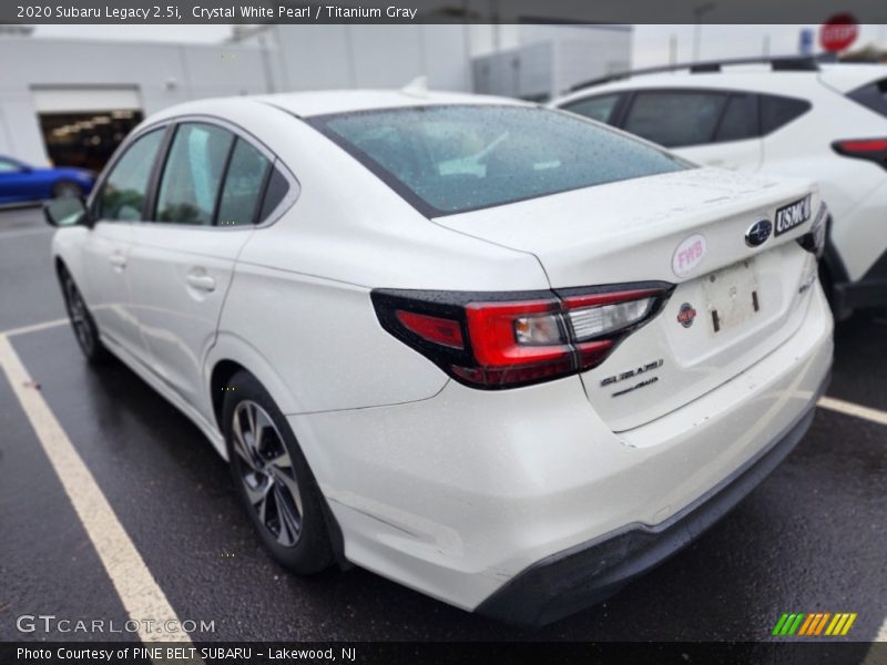 Crystal White Pearl / Titanium Gray 2020 Subaru Legacy 2.5i
