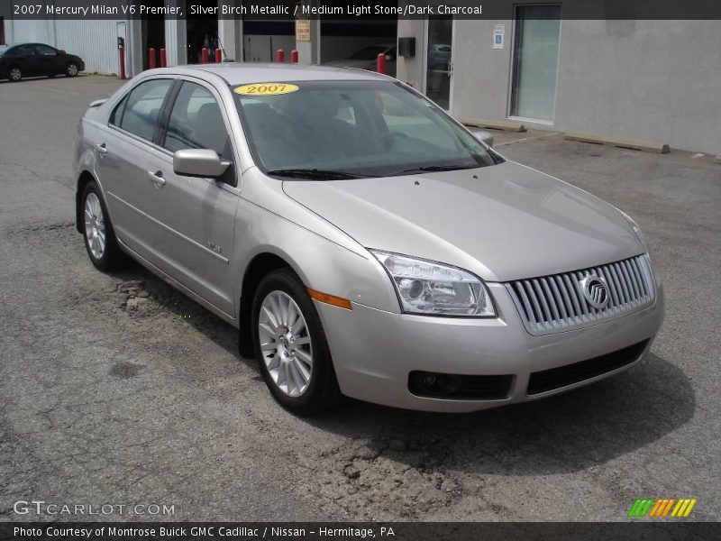 Silver Birch Metallic / Medium Light Stone/Dark Charcoal 2007 Mercury Milan V6 Premier