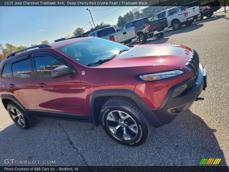 Deep Cherry Red Crystal Pearl / Trailhawk Black 2015 Jeep Cherokee Trailhawk 4x4