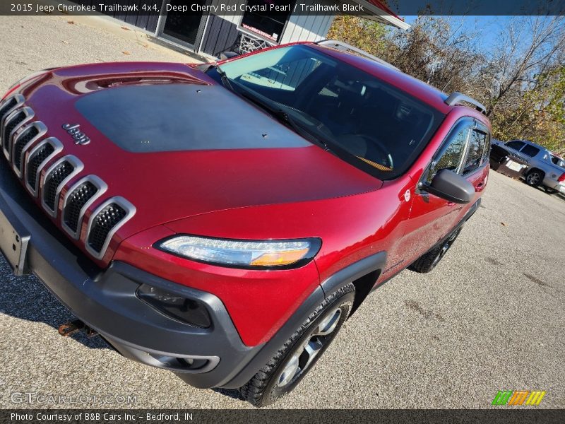 Deep Cherry Red Crystal Pearl / Trailhawk Black 2015 Jeep Cherokee Trailhawk 4x4