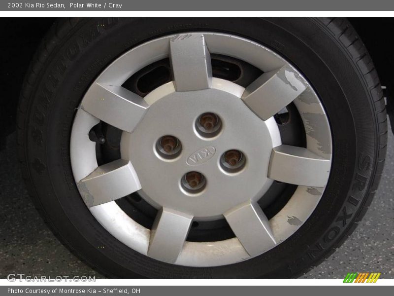 Polar White / Gray 2002 Kia Rio Sedan