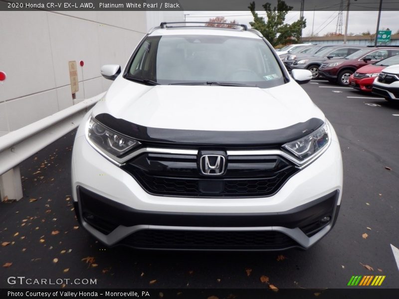 Platinum White Pearl / Black 2020 Honda CR-V EX-L AWD
