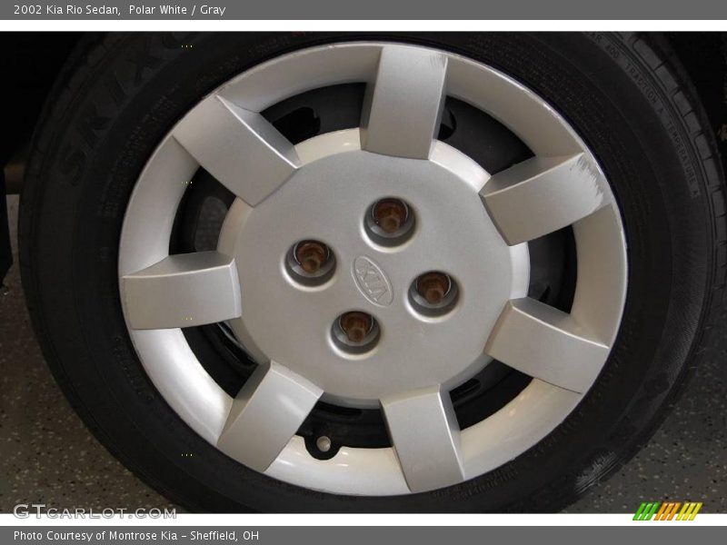 Polar White / Gray 2002 Kia Rio Sedan