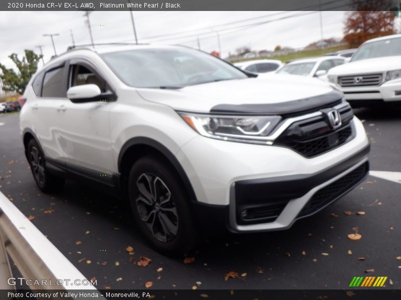 Platinum White Pearl / Black 2020 Honda CR-V EX-L AWD