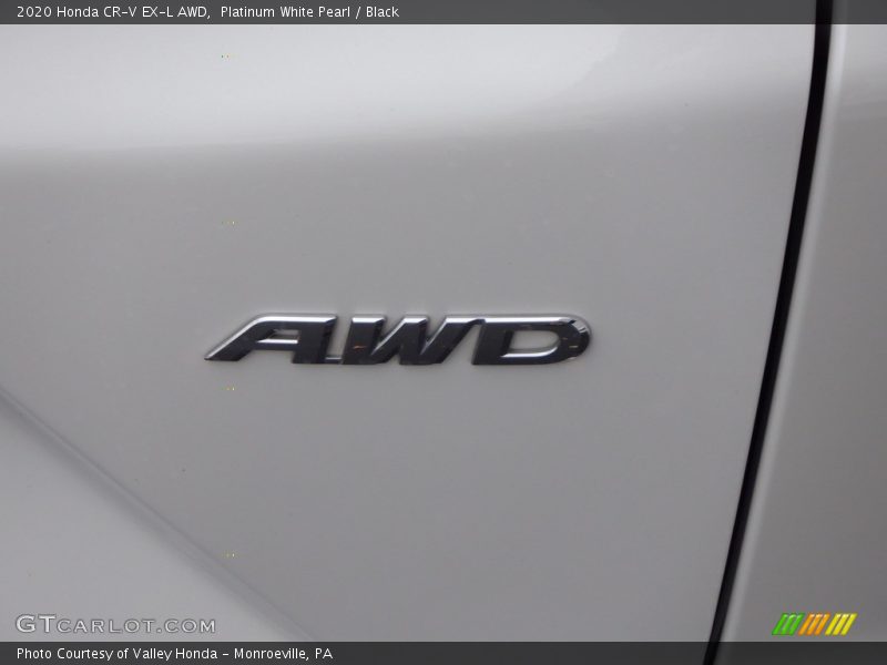 Platinum White Pearl / Black 2020 Honda CR-V EX-L AWD