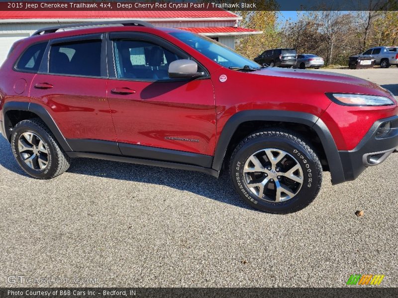 Deep Cherry Red Crystal Pearl / Trailhawk Black 2015 Jeep Cherokee Trailhawk 4x4