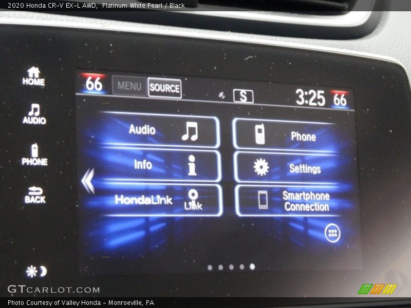Platinum White Pearl / Black 2020 Honda CR-V EX-L AWD