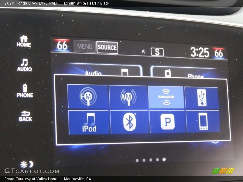 Platinum White Pearl / Black 2020 Honda CR-V EX-L AWD