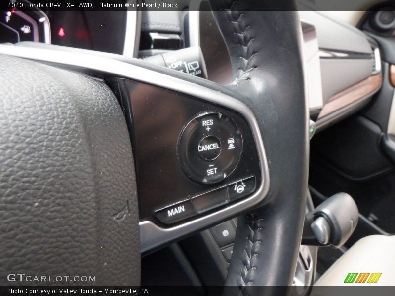 Platinum White Pearl / Black 2020 Honda CR-V EX-L AWD