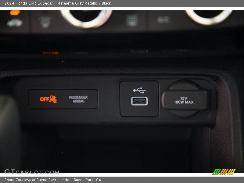 Meteorite Gray Metallic / Black 2024 Honda Civic LX Sedan