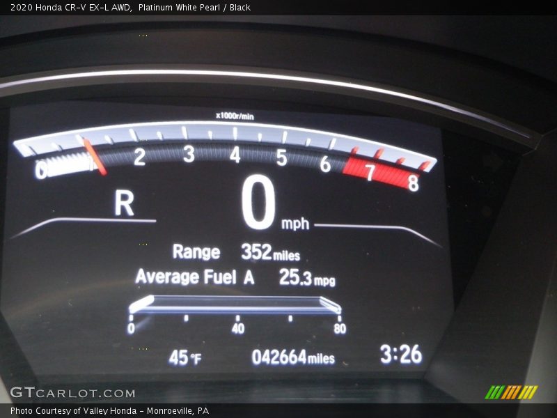 Platinum White Pearl / Black 2020 Honda CR-V EX-L AWD