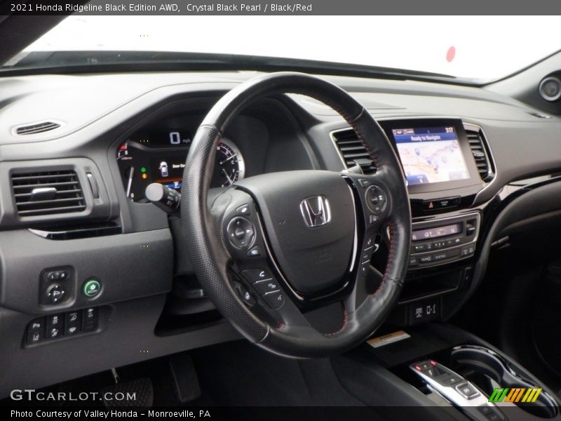 Dashboard of 2021 Ridgeline Black Edition AWD