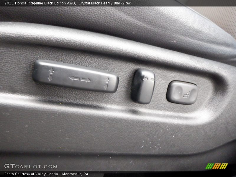 Crystal Black Pearl / Black/Red 2021 Honda Ridgeline Black Edition AWD