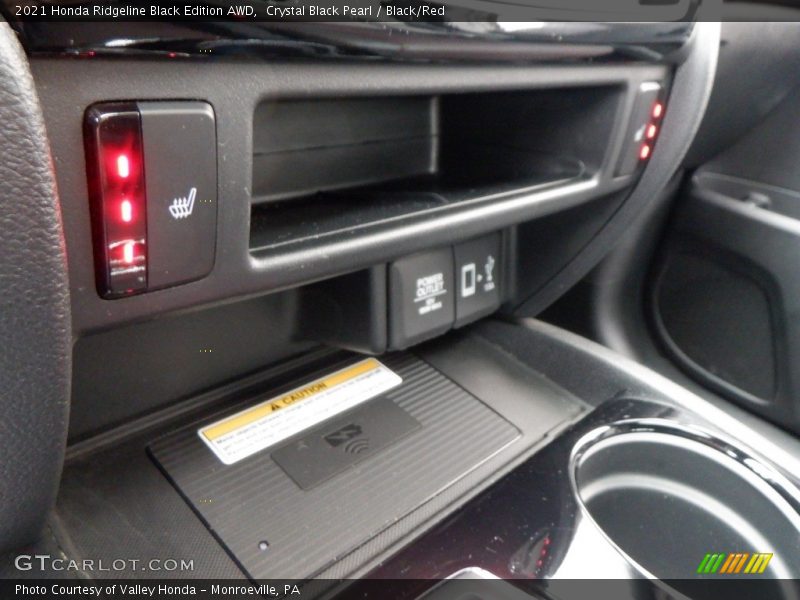 Crystal Black Pearl / Black/Red 2021 Honda Ridgeline Black Edition AWD