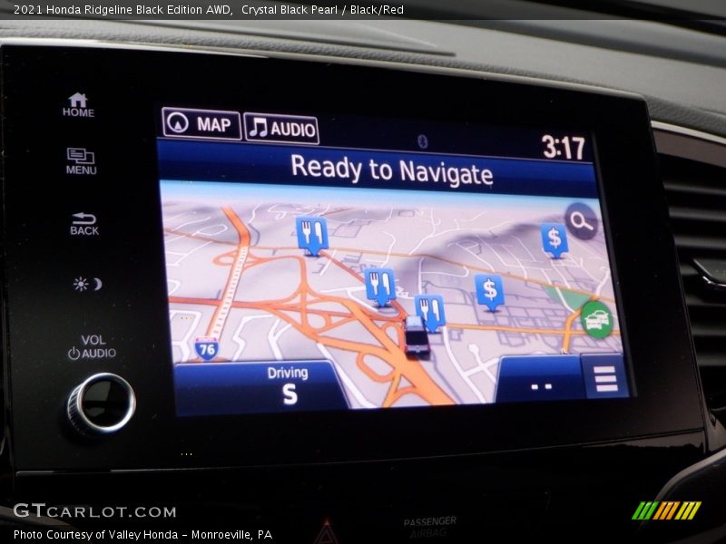 Navigation of 2021 Ridgeline Black Edition AWD