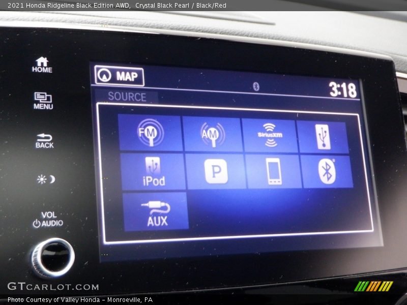 Crystal Black Pearl / Black/Red 2021 Honda Ridgeline Black Edition AWD