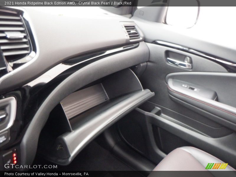 Crystal Black Pearl / Black/Red 2021 Honda Ridgeline Black Edition AWD
