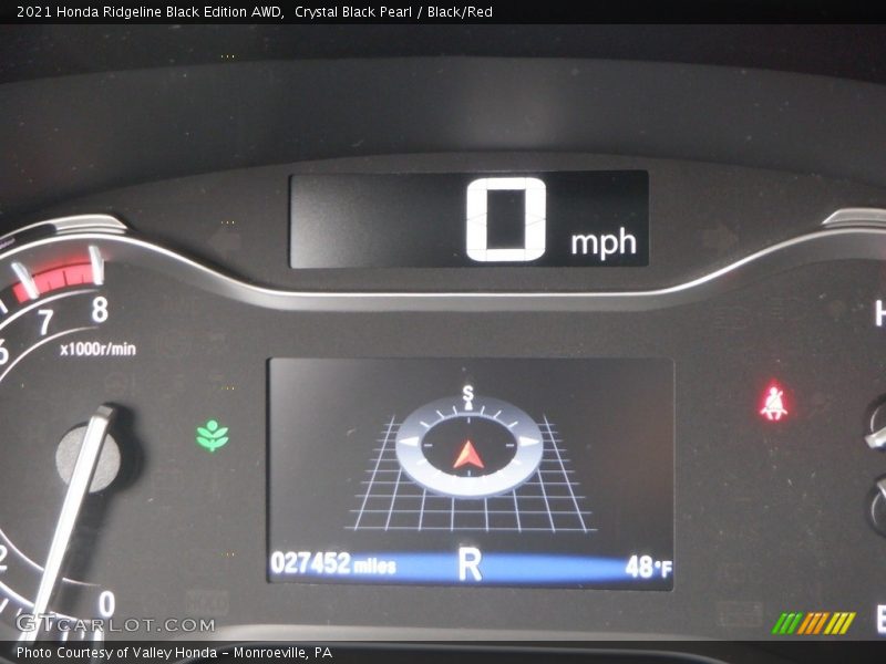 Crystal Black Pearl / Black/Red 2021 Honda Ridgeline Black Edition AWD
