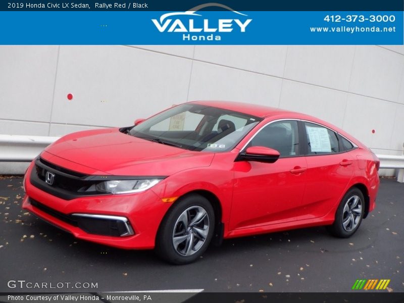 Rallye Red / Black 2019 Honda Civic LX Sedan