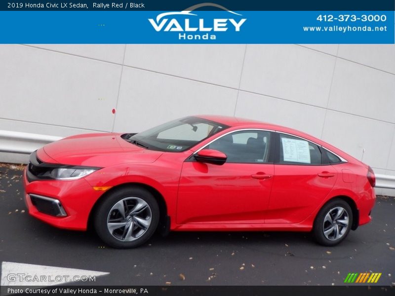 Rallye Red / Black 2019 Honda Civic LX Sedan