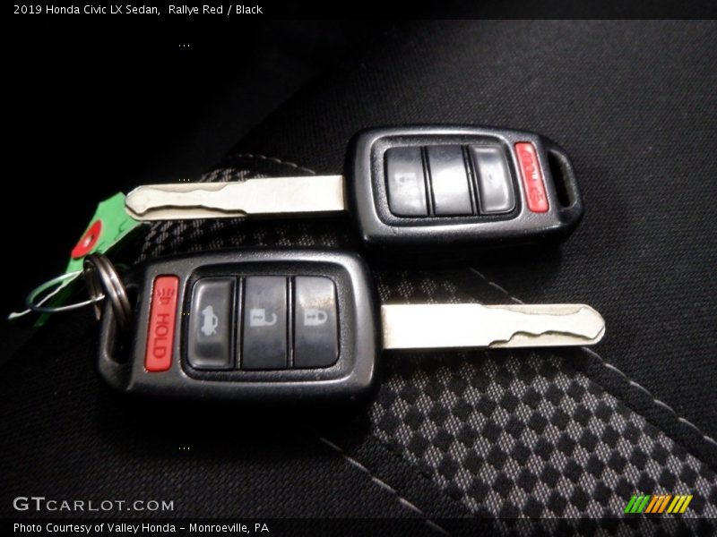 Rallye Red / Black 2019 Honda Civic LX Sedan
