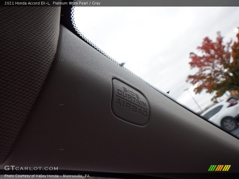 Platinum White Pearl / Gray 2021 Honda Accord EX-L