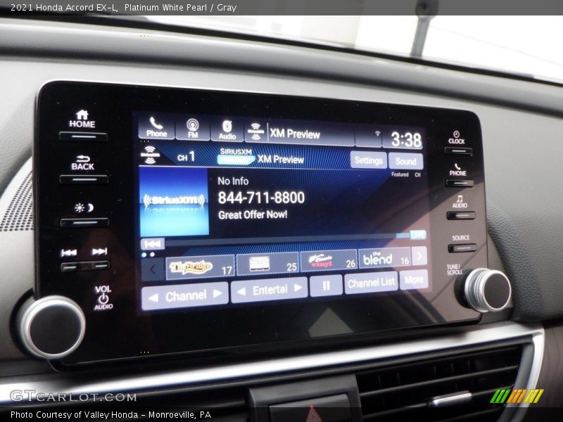 Controls of 2021 Accord EX-L