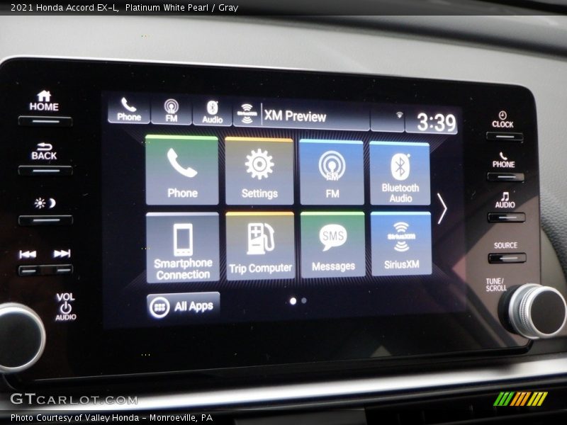 Controls of 2021 Accord EX-L
