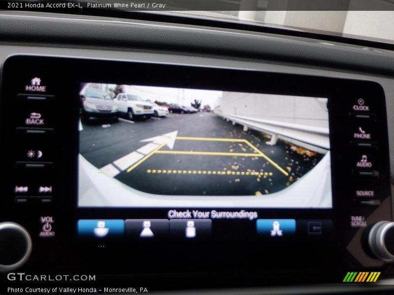 Platinum White Pearl / Gray 2021 Honda Accord EX-L