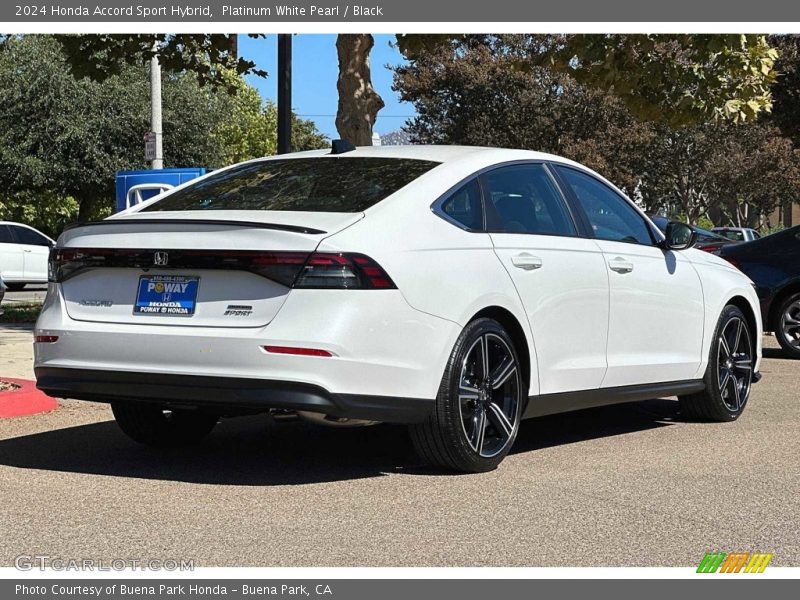 Platinum White Pearl / Black 2024 Honda Accord Sport Hybrid