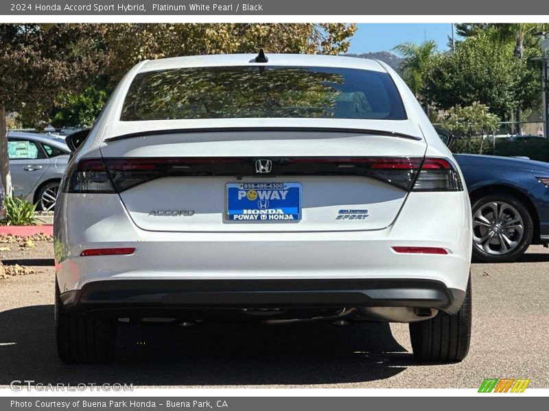 Platinum White Pearl / Black 2024 Honda Accord Sport Hybrid