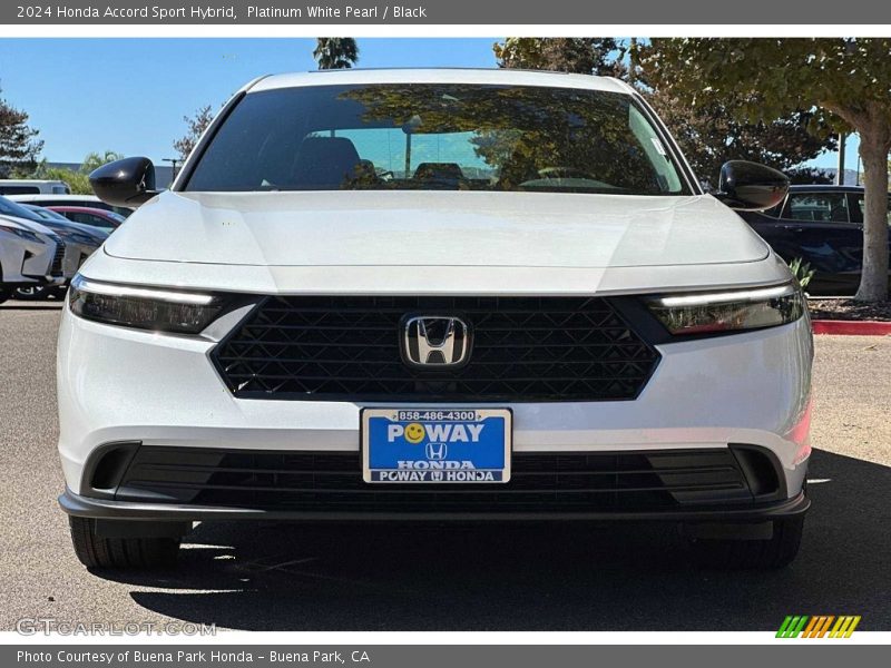 Platinum White Pearl / Black 2024 Honda Accord Sport Hybrid