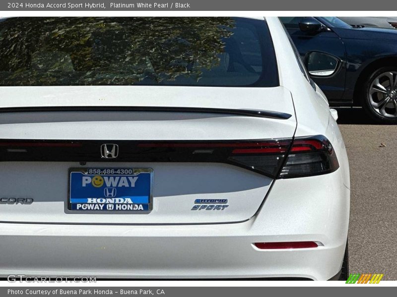 Platinum White Pearl / Black 2024 Honda Accord Sport Hybrid