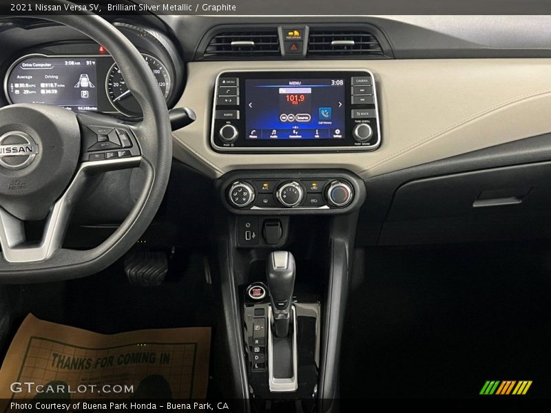 Controls of 2021 Versa SV