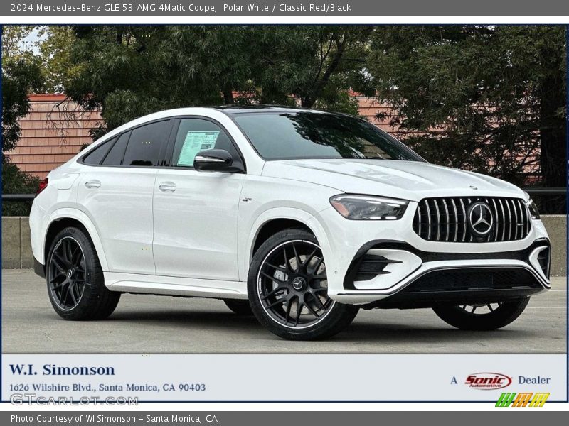 Polar White / Classic Red/Black 2024 Mercedes-Benz GLE 53 AMG 4Matic Coupe