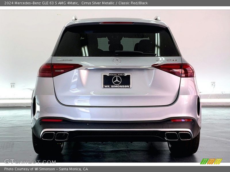 Cirrus Silver Metallic / Classic Red/Black 2024 Mercedes-Benz GLE 63 S AMG 4Matic