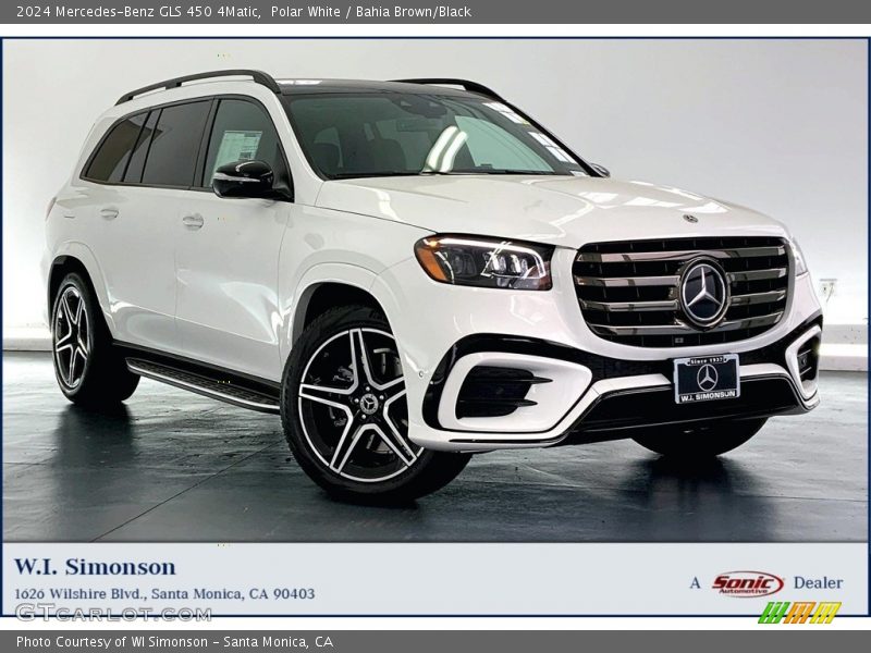 Polar White / Bahia Brown/Black 2024 Mercedes-Benz GLS 450 4Matic