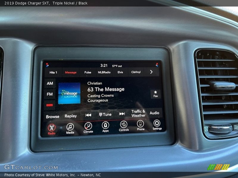 Triple Nickel / Black 2019 Dodge Charger SXT