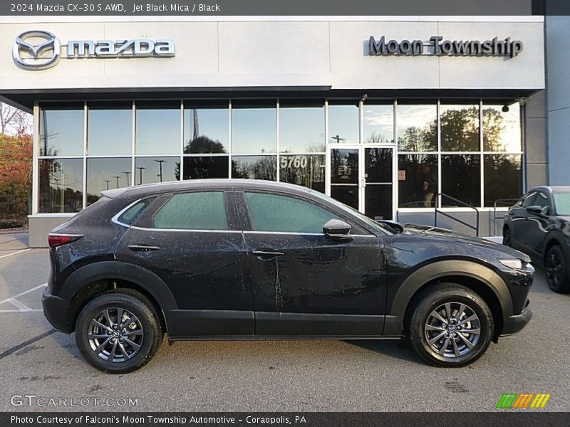 Jet Black Mica / Black 2024 Mazda CX-30 S AWD