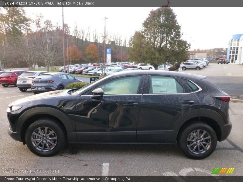 Jet Black Mica / Black 2024 Mazda CX-30 S AWD